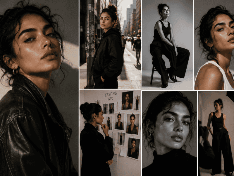 This collection features a diverse group of models in stylish outfits, emphasizing modern fashion trends and professional photoshoot settings.